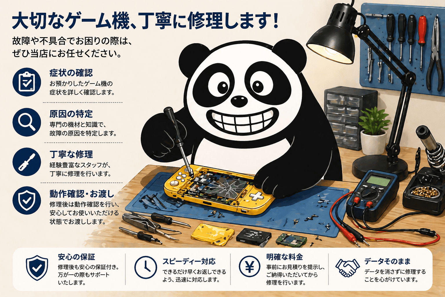 iPanda 郵送修理サービスイメージ